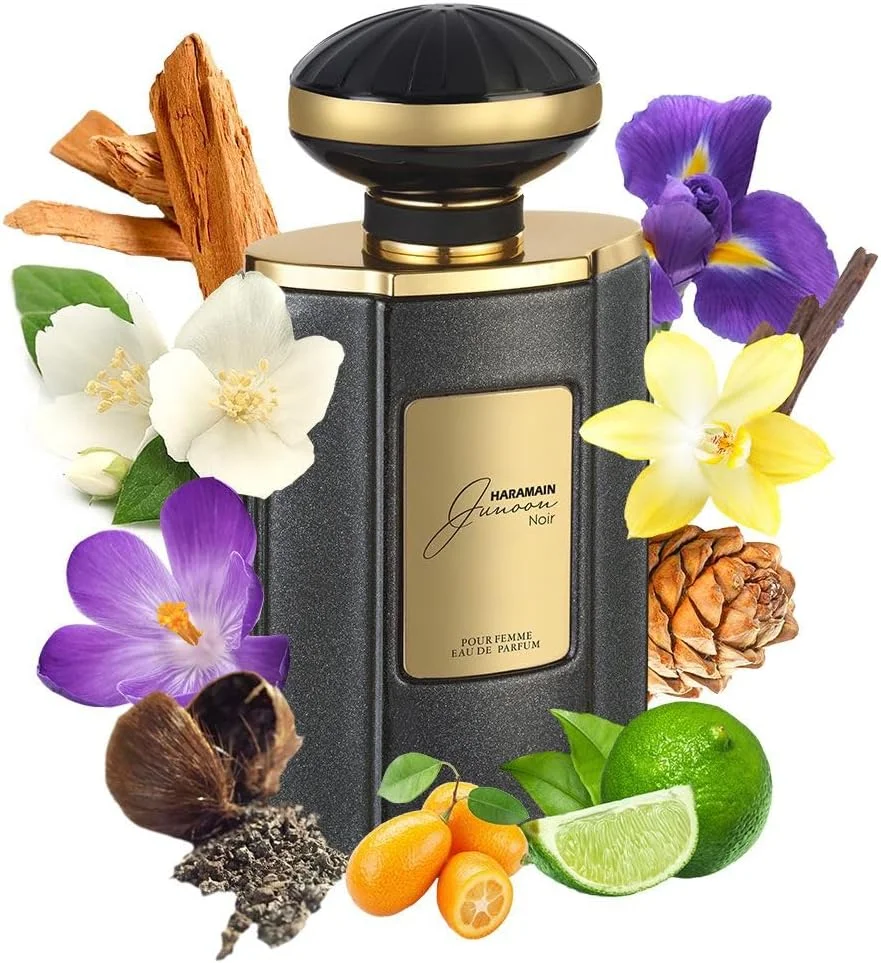 ادکلن унисекс الحرمین جونون نویر | عطر گلی شرقی | رایحه های جذاب مرکبات، گل ها و چوب | ماندگاری طولانی | ادو پرفیوم | رایحه لوکس و ظریف | 75 میلی لیتر ادکلن унисекс الحرمین جونون نویر | عطر گلی شرقی | رایحه های جذاب مرکبات، گل ها و چوب | ماندگاری طولانی | ادو پرفیوم | رایحه لوکس و ظریف | 75 میلی لیتر