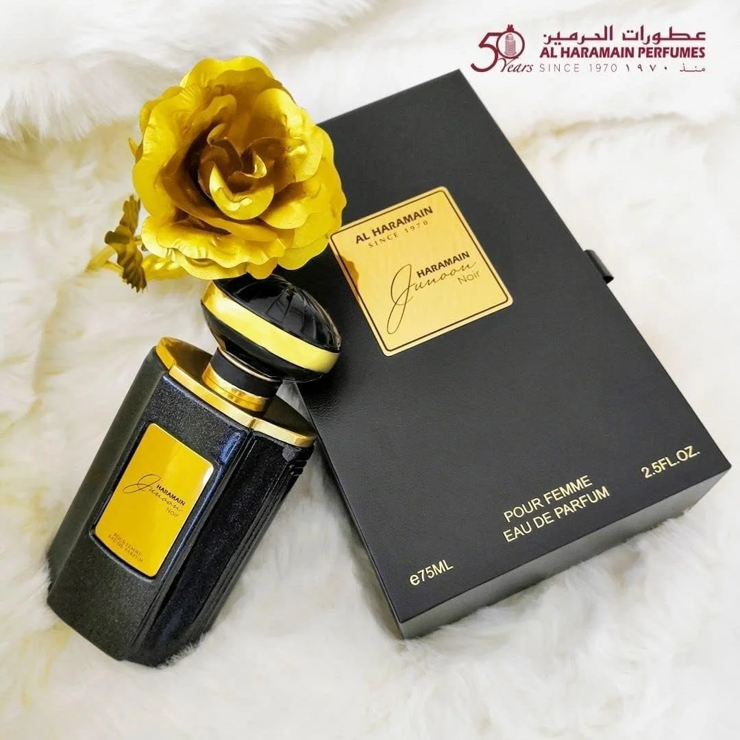 ادکلن унисекс الحرمین جونون نویر | عطر گلی شرقی | رایحه های جذاب مرکبات، گل ها و چوب | ماندگاری طولانی | ادو پرفیوم | رایحه لوکس و ظریف | 75 میلی لیتر ادکلن унисекс الحرمین جونون نویر | عطر گلی شرقی | رایحه های جذاب مرکبات، گل ها و چوب | ماندگاری طولانی | ادو پرفیوم | رایحه لوکس و ظریف | 75 میلی لیتر