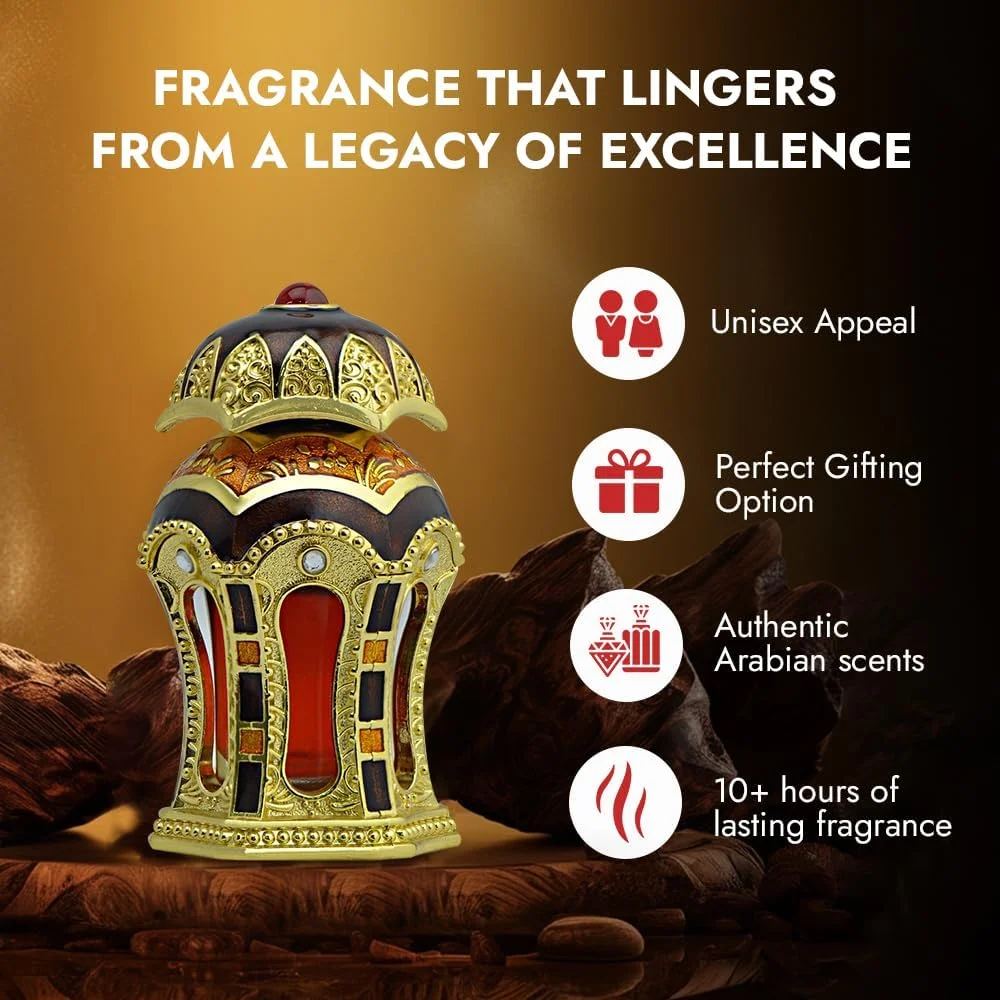 عطر روغنی رفیعه گلد الحرمین | روغن عطر غیر الکلی | رایحه زعفران و گل های عجیب و غریب | جذابیت унисекс | رایحه عربی | عطر برای مردان و زنان | برای استفاده روزانه یا مناسبت های خاص | 20 میلی لیتر