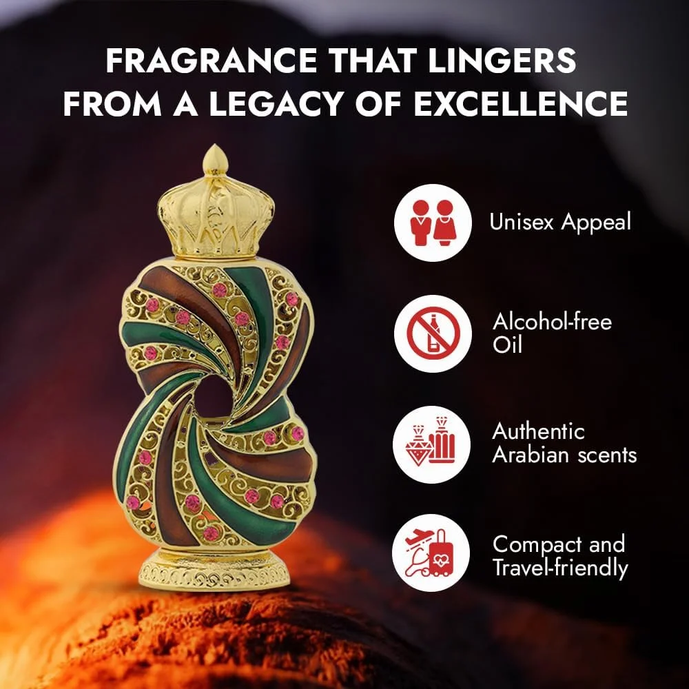 روغن عطر طناسک الحرمین | روغن عطر کهربا و وانیل | بدون الکل | عطر لوکس ماندگار | رایحه غلیظ | جذابیت یونیسکس | برای استفاده روزانه یا مناسبت های خاص | 12 میلی لیتر
