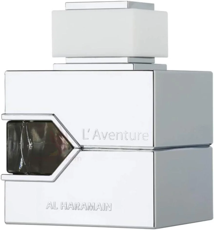 ادکلن زنانه الحرمین L'Aventure Blanche Eau de Parfum 100ml | عطر گلی زنانه | لیمو، ترنج، اسطوخودوس، رز، انگور فرنگی سیاه، یاس، زنبق، گل برف، چوب صندل و عنبر
