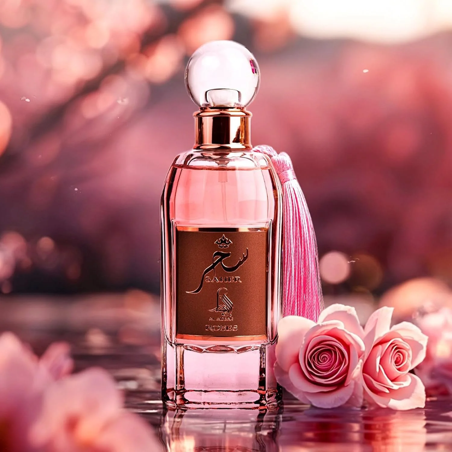 عطر زنانه آل ابصار سحر رز 100 میلی لیتر – ادو پرفیوم - رایحه گلی ظریف با لیمو، یاس، رز، وانیل و مشک – رایحه لوکس و ماندگار در جعبه مخملی صورتی
