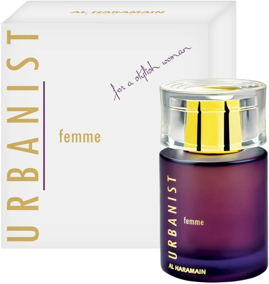 ادکلن زنانه الحرمین Urbanist Femme | رایحه ماندگار | نت های مشک و کهربا | Eau De Parfume | استفاده روزمره و هدیه برای خانم ها | عطر زنانه ممتاز | 100 میلی لیتر