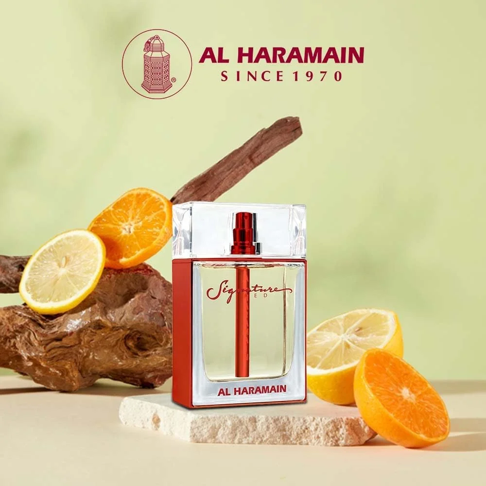 عطر سیگنچر رد الحرمین | رایحه ای ظریف و ماندگار | عطری پیچیده و فریبنده | رایحه لوکس | عطر زنانه | هدیه برای مردان | جذابیت همه کاره | 100 میلی لیتر