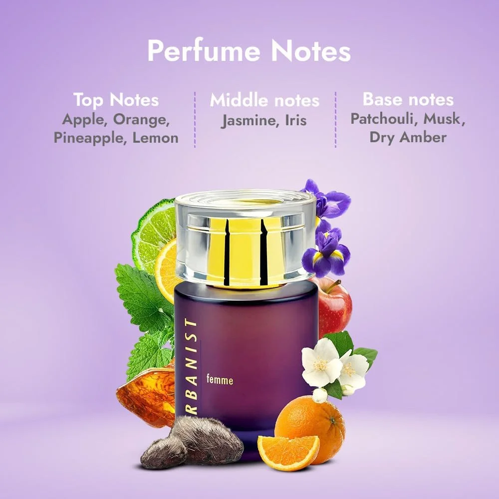 ادکلن زنانه الحرمین Urbanist Femme | رایحه ماندگار | نت های مشک و کهربا | Eau De Parfume | استفاده روزمره و هدیه برای خانم ها | عطر زنانه ممتاز | 100 میلی لیتر