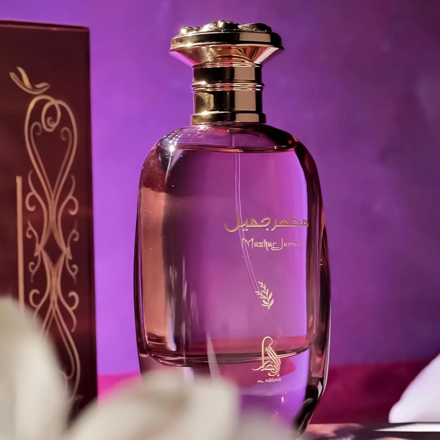 عطر آل ابصار مظهر جمیل 100 میلی لیتر - رایحه گلی چوبی مشک با شکوفه پرتقال، گل مریم و وانیل - رایحه زنانه ظریف و ماندگار