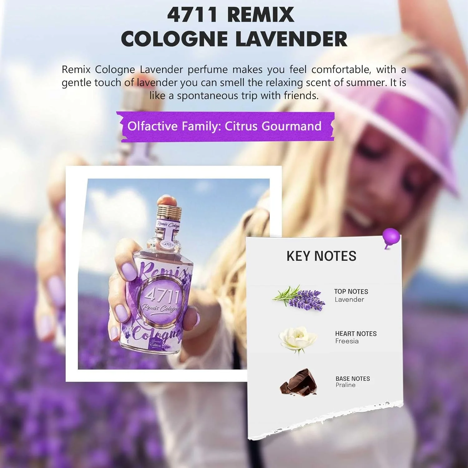 ادکلن унисекс 4711 Remix Lavender Eau De Cologne Spray، 100 میلی لیتر