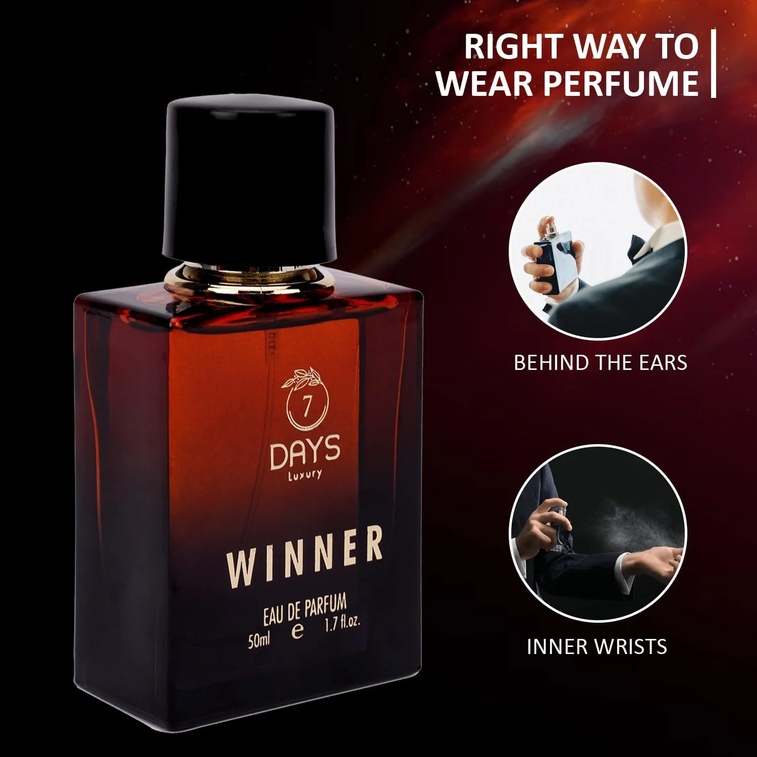 ادکلن مردانه و زنانه 7Days مدل Luxury Winner با رایحه میوه قرمز و یاس | عطر EDP با ماندگاری طولانی، تازه و میوه ای، (50 میلی لیتر 1.7 fl. oz) بسته 3 عددی