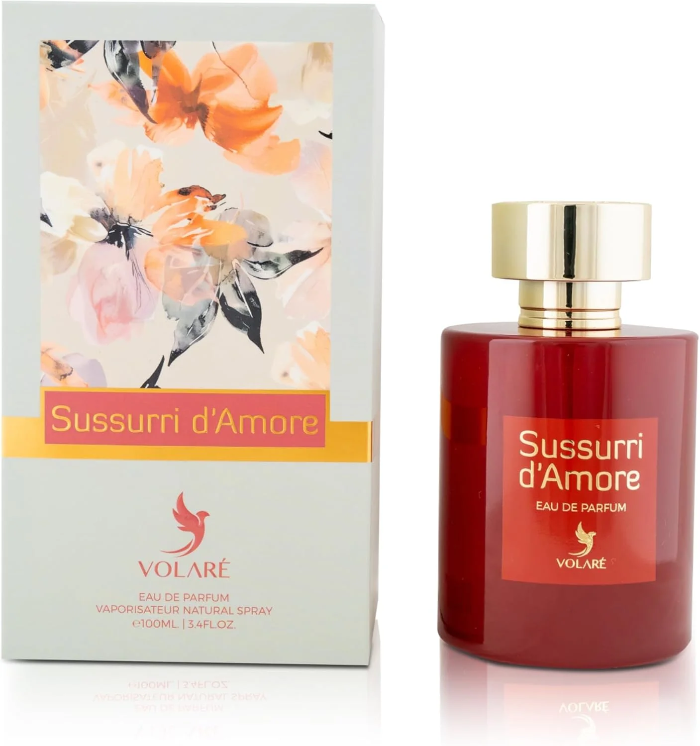 Volare Sassurri d’Amore | عطر میوه ای گلدار با رایحه سوربت، یاس و پایه خاکی | ادو پرفیوم زنانه - 100 میلی لیتر