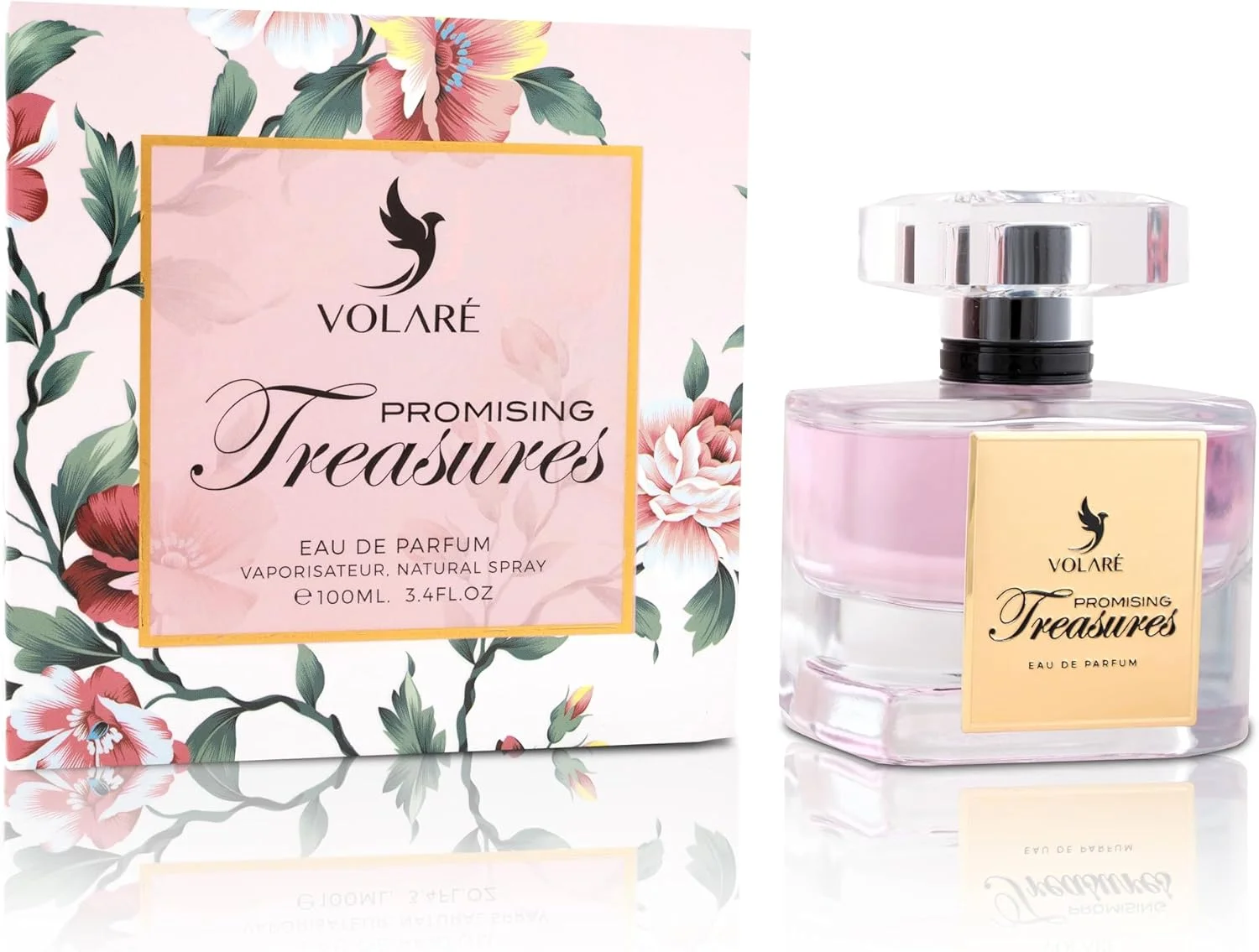 ادکلن زنانه ولاره Promising Treasures، ادو پرفیوم، 100 میلی لیتر - رایحه گل و عنبر پر جنب و جوش