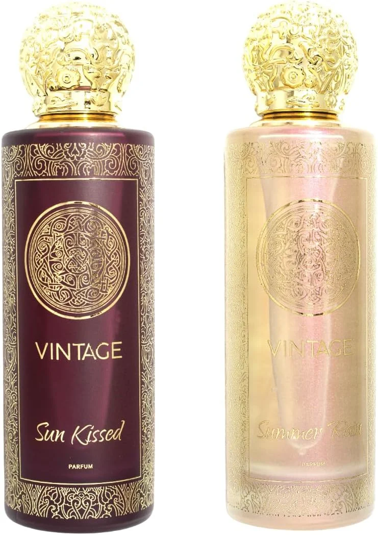 پک 2 عددی عطر زنانه VINTAGE By AMD Perfumes مدل SUMMER RAIN و SUN KISSED - بهترین هدیه عطرهای ممتاز برای زنان - عطرهای کلاسیک زنانه ادو پرفیوم EDP 100ml