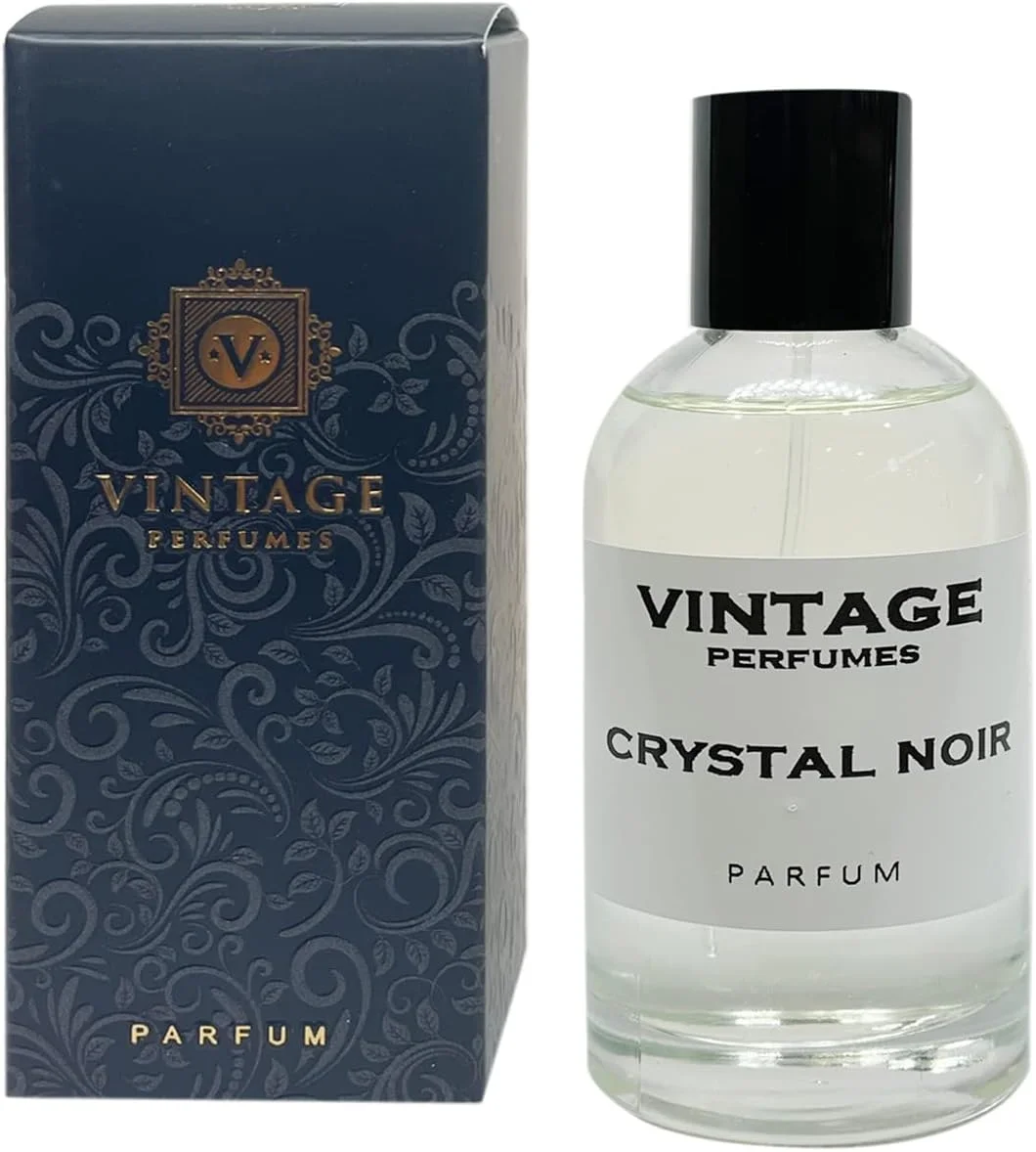 ادو پرفیوم زنانه Vintage Perfumes مدل CRYSTAL-NOIR با رایحه کهربا و گل (100 میلی لیتر)
