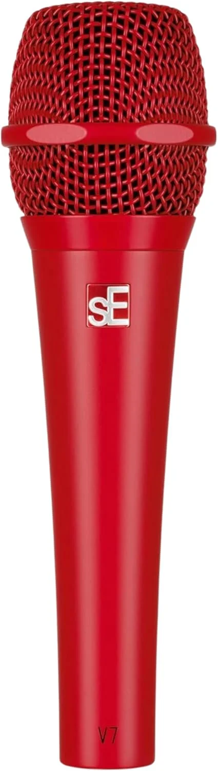 میکروفون دستی داینامیک وکال سوپرکاردیوید sE Electronics V7 - قرمز، میکروفون داینامیک سوپرکاردیوید با لرزه‌گیر داخلی و بادگیر داخلی
