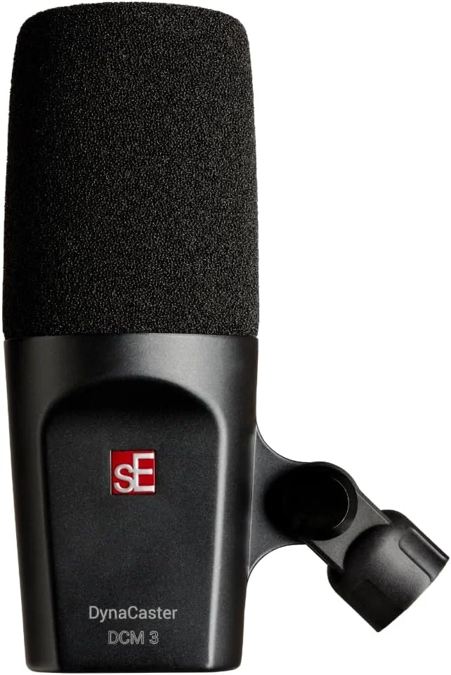 میکروفون داینامیک کاردیوئید sE Electronics DCM3 با فیلتر پاپ و لرزه‌گیر داخلی، مشکی