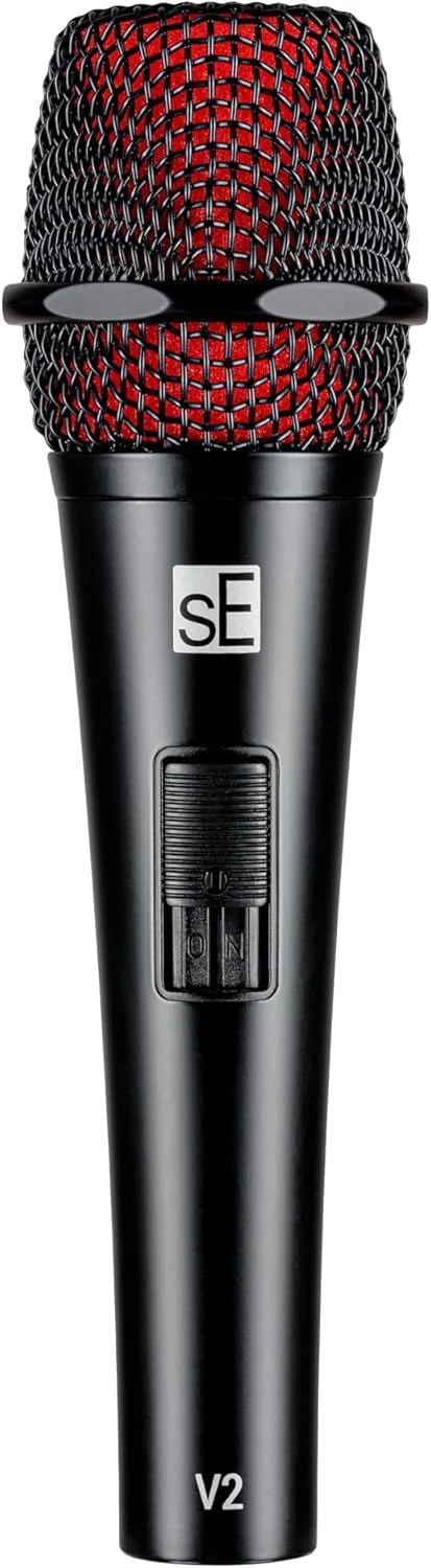 میکروفون دستی سوپرکاردیوئید داینامیک SE Electronics V2-SW-XLR با کلید روشن/خاموش (شامل کابل 15 فوتی)