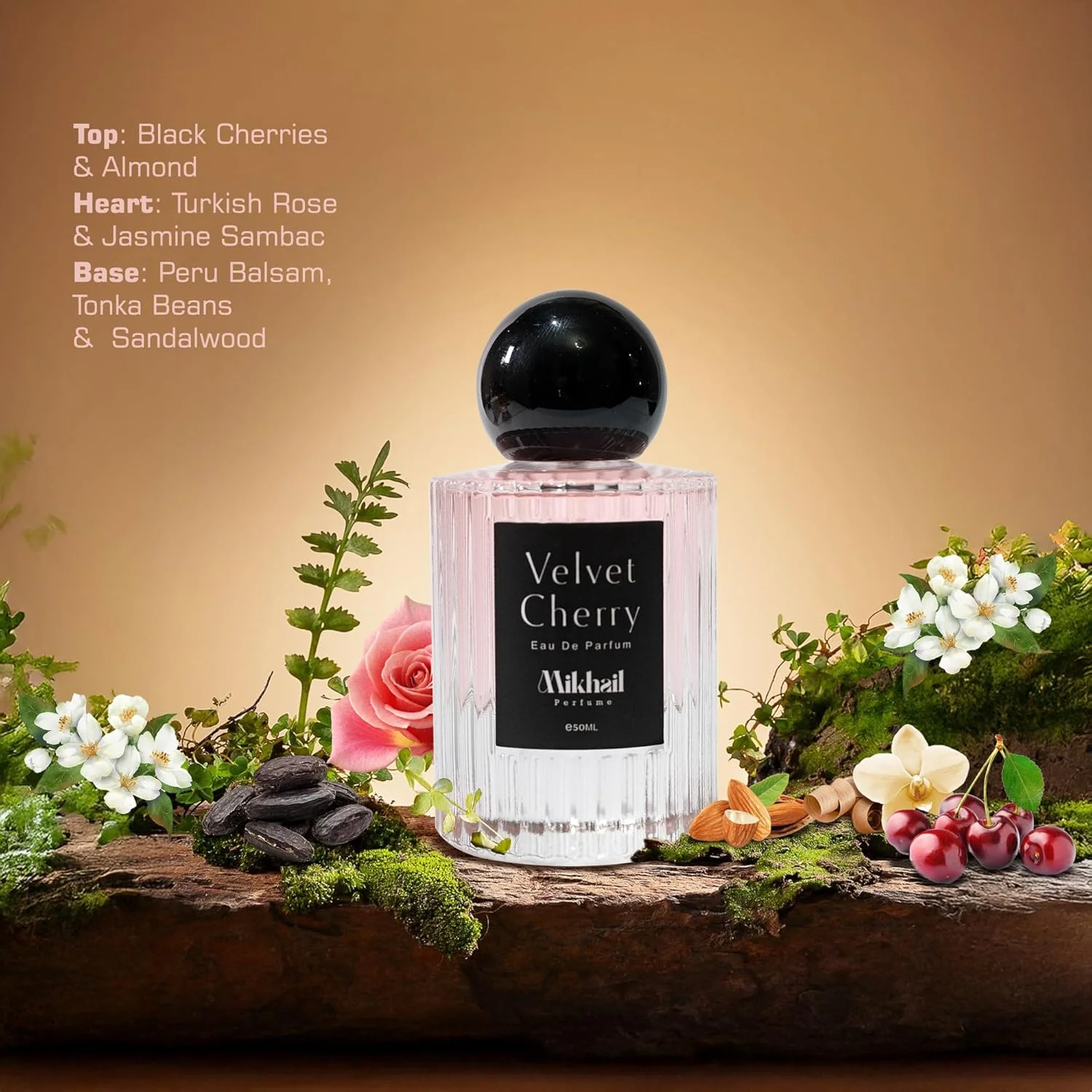 ادو پرفیوم زنانه Velvet Cherry - عطر نیش ماندگار با رایحه گیلاس سیاه، بادام، رز و دانه تونکا - رایحه گرم میوه ای گلی - عطر لوکس - 50 میلی لیتر ادو پرفیوم زنانه Velvet Cherry - عطر نیش ماندگار با رایحه گیلاس سیاه، بادام، رز و دانه تونکا - رایحه گرم میوه ای گلی - عطر لوکس - 50 میلی لیتر