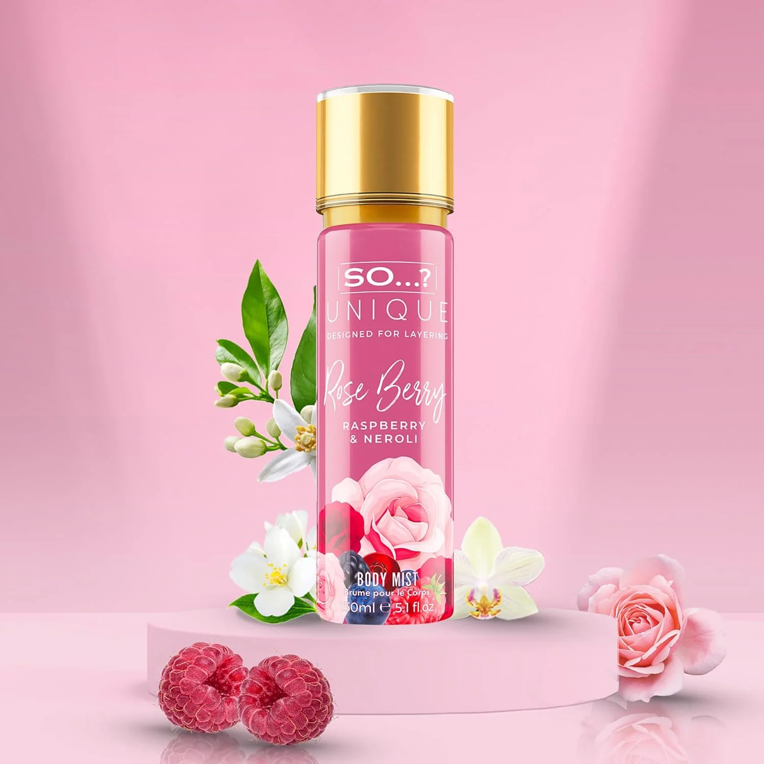 اسپری خوشبو کننده بدن زنانه So…? Unique با رایحه رز بری، 150 میلی لیتر اسپری خوشبو کننده بدن زنانه So…? Unique با رایحه رز بری، 150 میلی لیتر