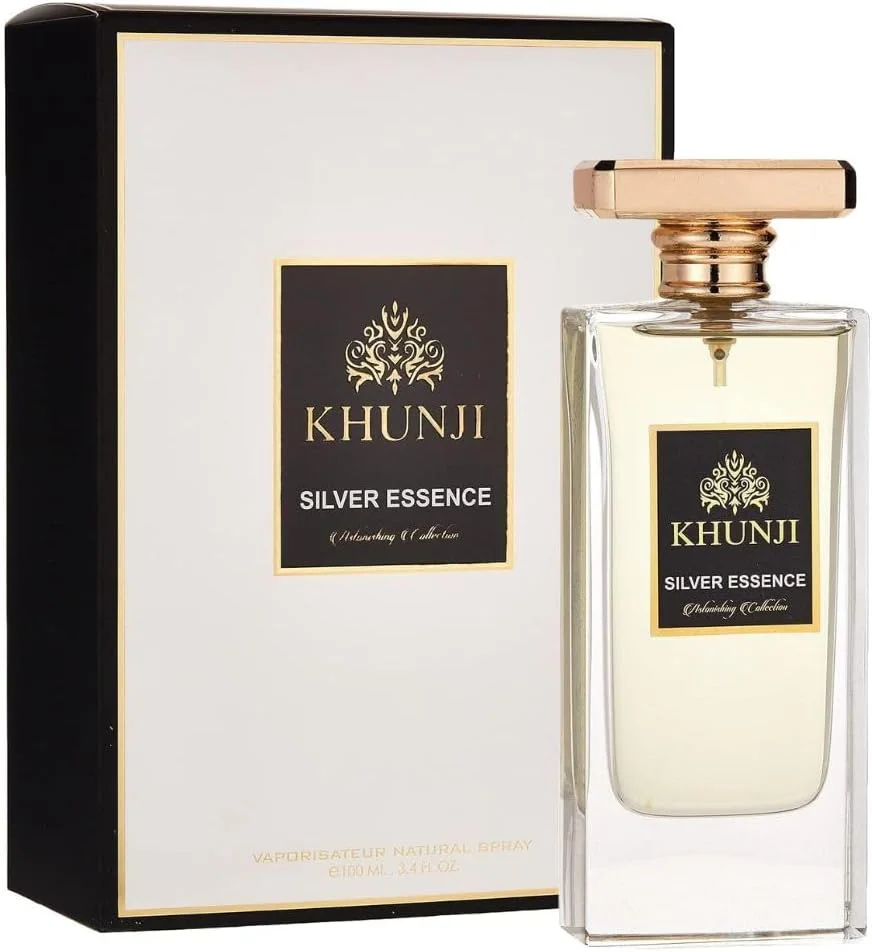 عطر унисекс - ادو پرفیوم - Khunji Silver Essence از Aris - رایحه ای تازه و ظریف برای مردان و زنان - رایحه ماندگار - عطر مناسب استفاده روزانه - 100 میلی لیتر