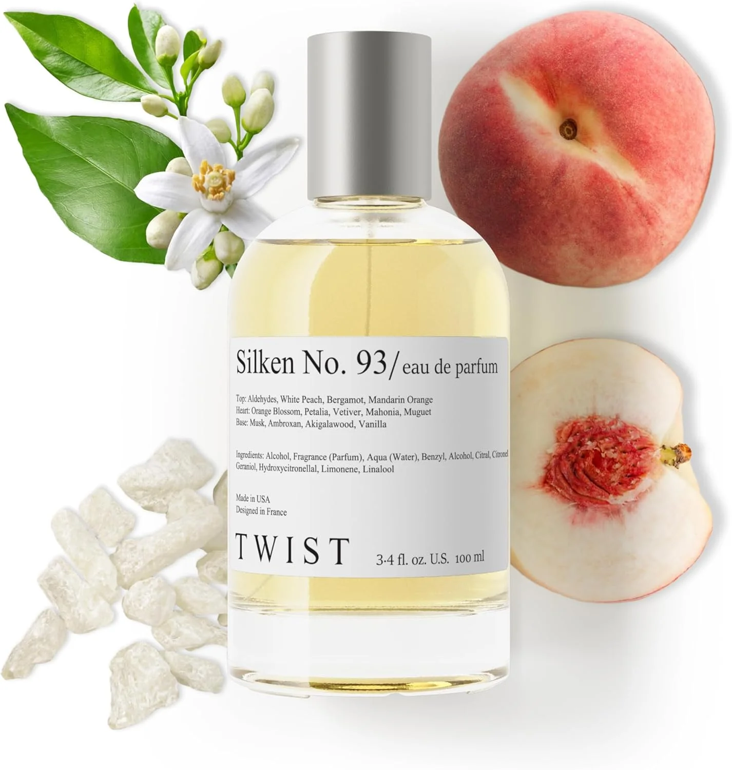 عطر زنانه تویست سیلکن شماره 93 الهام گرفته از عطر والایا از پرفیومز د مارلی، ماندگاری طولانی، بدون پارابن، وگان، مواد اولیه تمیز، رایحه - اسپری 100 میلی لیتر | 3.4 fl. oz.