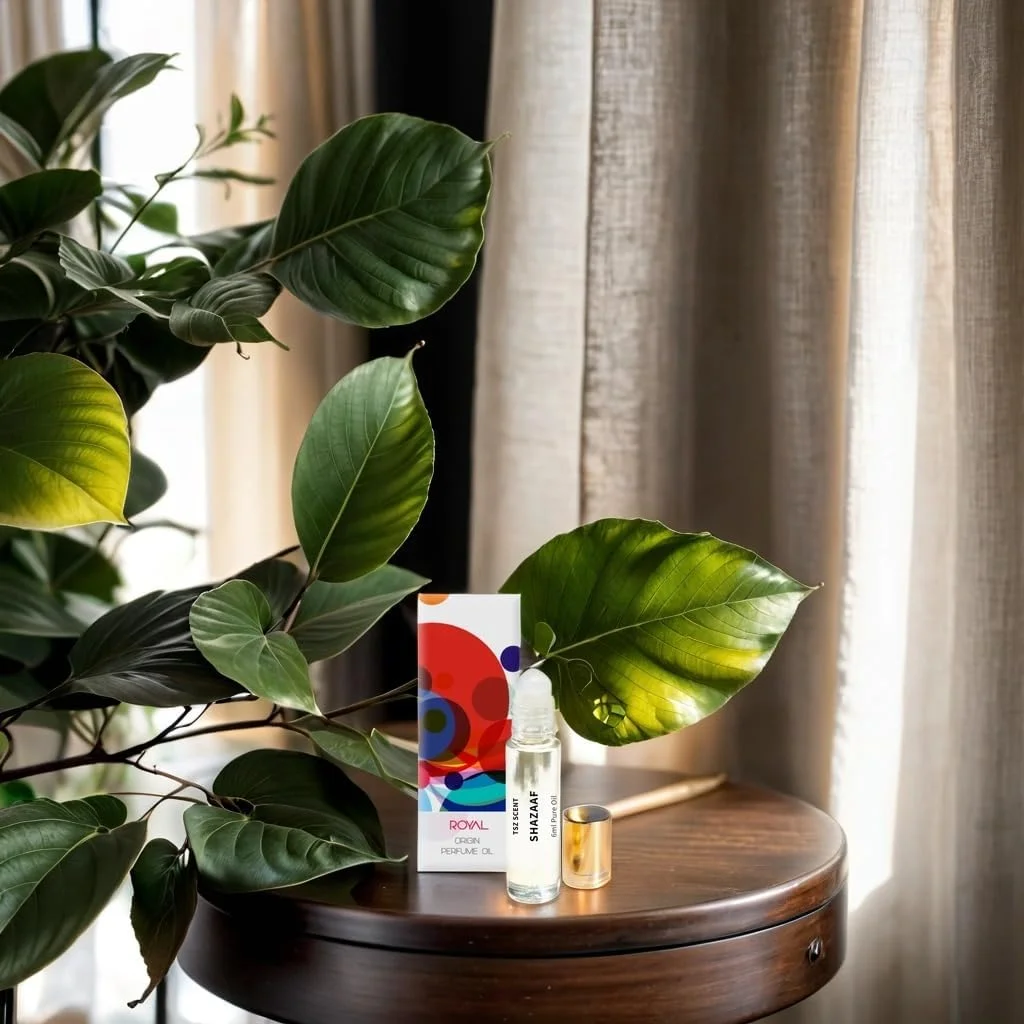 عطر شذاف عود تی اس زد سنت مردانه و زنانه 6 میل روغنی غلیظ رولی، ماندگاری طولانی، یونیسکس، رایحه لوکس عسل کهربایی عربی، بدون الکل