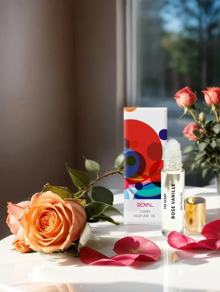 روغن عطر رولی رز و وانیل TSZ - 6 میلی لیتر، رایحه ماندگار، اسانس گل های شیرین و وانیل برای زنان و دختران روغن عطر رولی رز و وانیل TSZ - 6 میلی لیتر، رایحه ماندگار، اسانس گل های شیرین و وانیل برای زنان و دختران