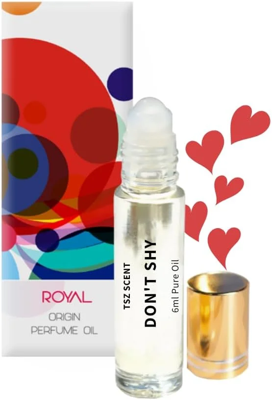 عطر روغنی زنانه TSZ Scent Dont Shy - ماندگاری طولانی، رایحه وانیل شیرین - رولی 6 میلی لیتری، غیر الکلی، رایحه لوکس عشق