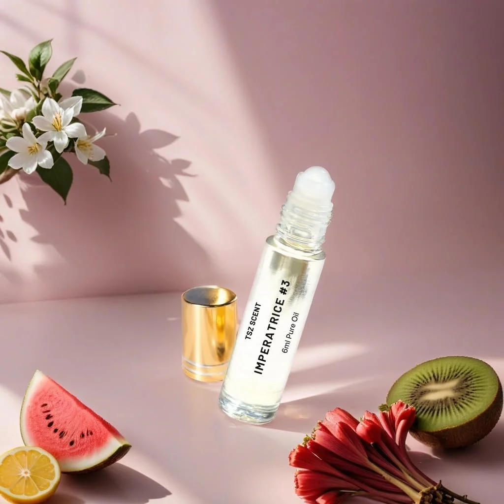 روغن عطر زنانه TSZ SCENT Empress N3 Imperatricee - کیوی میوه ای و گل یاس، 6 میلی لیتر رولی | رایحه ای ظریف و ماندگار برای روز و شب روغن عطر زنانه TSZ SCENT Empress N3 Imperatricee - کیوی میوه ای و گل یاس، 6 میلی لیتر رولی | رایحه ای ظریف و ماندگار برای روز و شب
