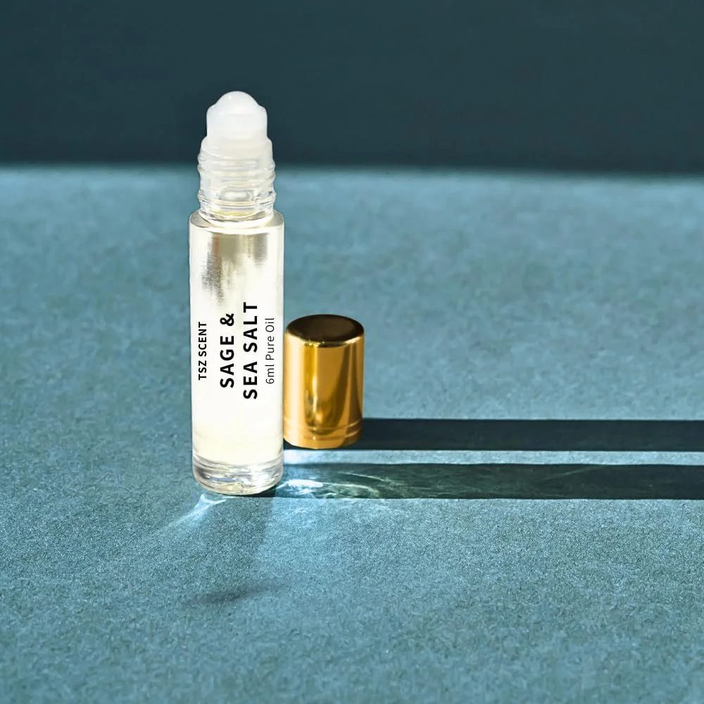 روغن عطر مریم گلی و نمک دریایی TSZ، رایحه ای ماندگار و унисекс - تازه، مرکباتی و معطر، رول-آن ممتاز 6 میلی لیتری، رایحه ای خاص، عطر جیبی روزانه برای زنان و مردان روغن عطر مریم گلی و نمک دریایی TSZ، رایحه ای ماندگار و унисекс - تازه، مرکباتی و معطر، رول-آن ممتاز 6 میلی لیتری، رایحه ای خاص، عطر جیبی روزانه برای زنان و مردان