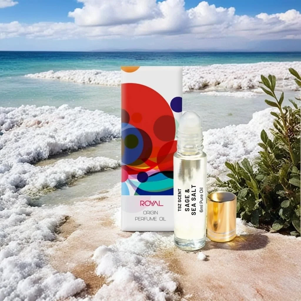 روغن عطر مریم گلی و نمک دریایی TSZ، رایحه ای ماندگار و унисекс - تازه، مرکباتی و معطر، رول-آن ممتاز 6 میلی لیتری، رایحه ای خاص، عطر جیبی روزانه برای زنان و مردان روغن عطر مریم گلی و نمک دریایی TSZ، رایحه ای ماندگار و унисекс - تازه، مرکباتی و معطر، رول-آن ممتاز 6 میلی لیتری، رایحه ای خاص، عطر جیبی روزانه برای زنان و مردان