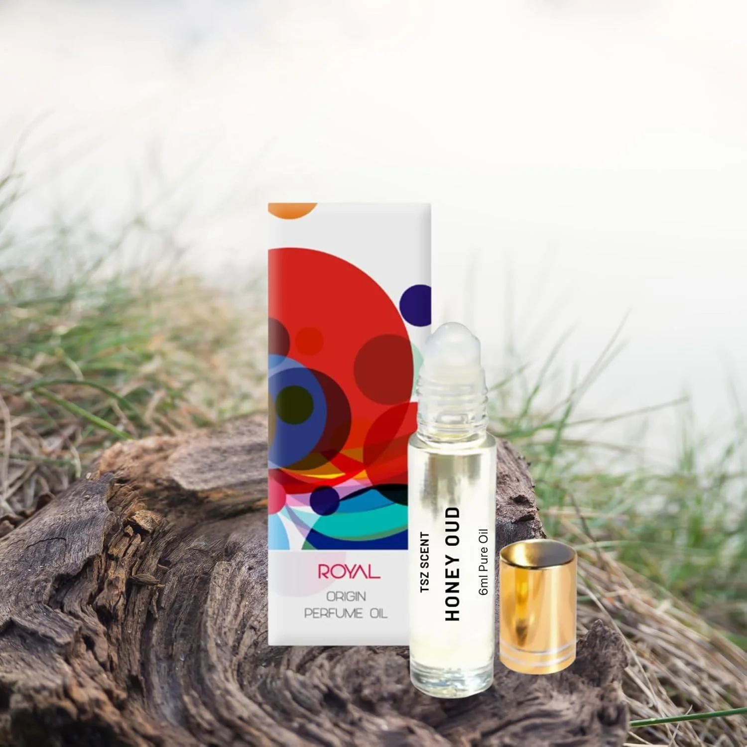 روغن عطر عود عسلی مردانه و زنانه TSZ Scent، حجم 6 میلی لیتر، رولی مسافرتی، ماندگاری طولانی و رایحه ای جذاب برای همه