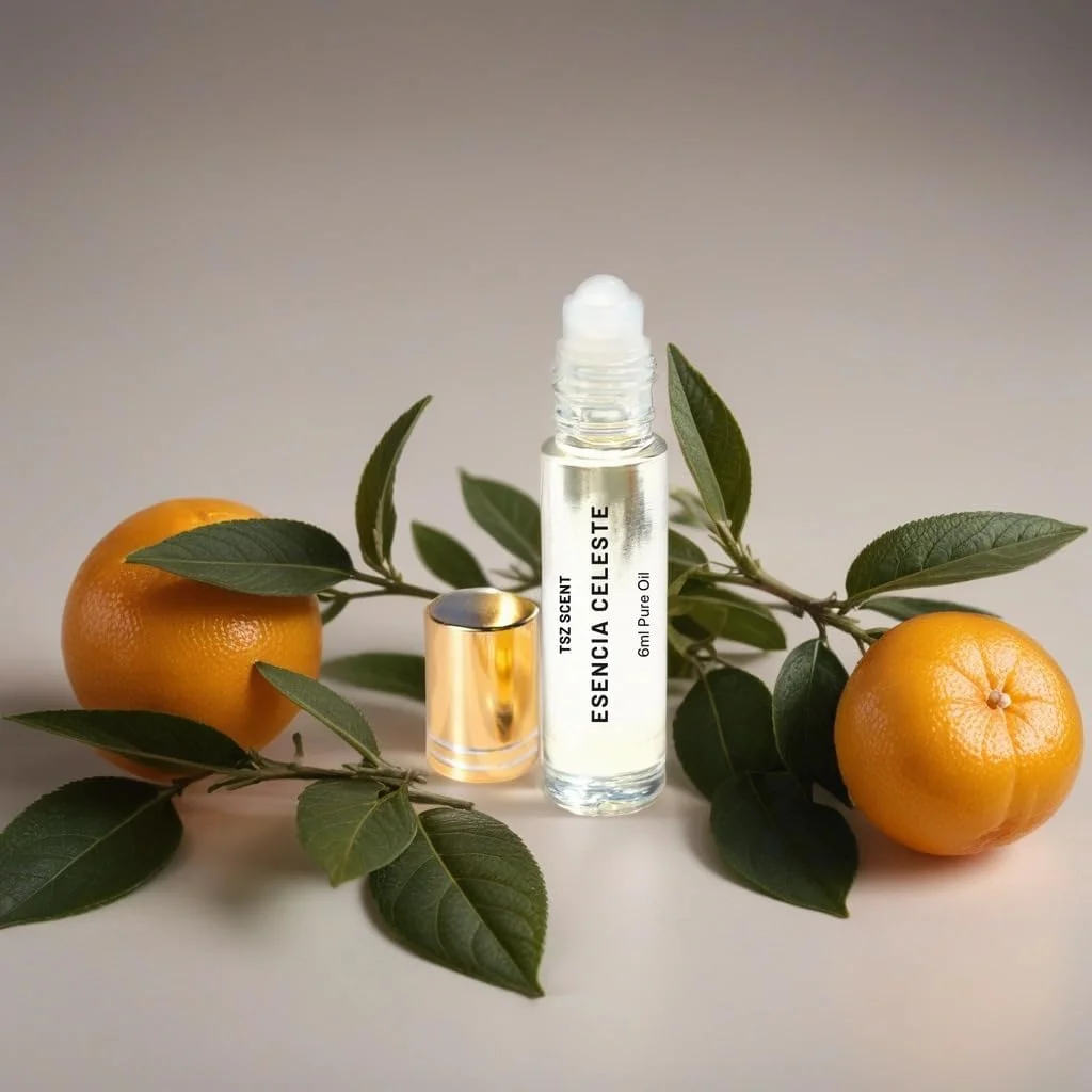 عطر زنانه و مردانه تی اس زد سنت اسنسیا سلسته 6 میل روغن خالص غلیظ - رایحه ای با طراوت مرکبات و گل های سفید، ماندگاری طولانی، رولی و یونیسکس
