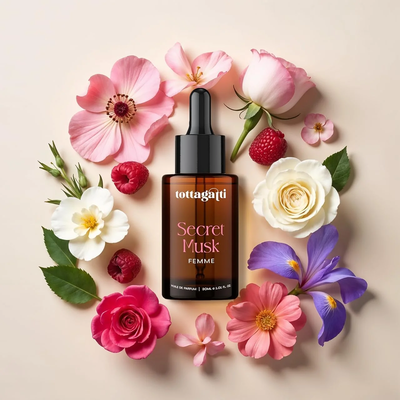 روغن عطر زنانه توتاگاتی 30 میلی لیتر | الهام گرفته از سکرت ماسک | رایحه ماندگار | مشک، چوب صندل، رز سفید، تمشک، زنبق | دارای تاییدیه IFRA | Huile De Parfume | هدیه لوکس برای او روغن عطر زنانه توتاگاتی 30 میلی لیتر | الهام گرفته از سکرت ماسک | رایحه ماندگار | مشک، چوب صندل، رز سفید، تمشک، زنبق | دارای تاییدیه IFRA | Huile De Parfume | هدیه لوکس برای او