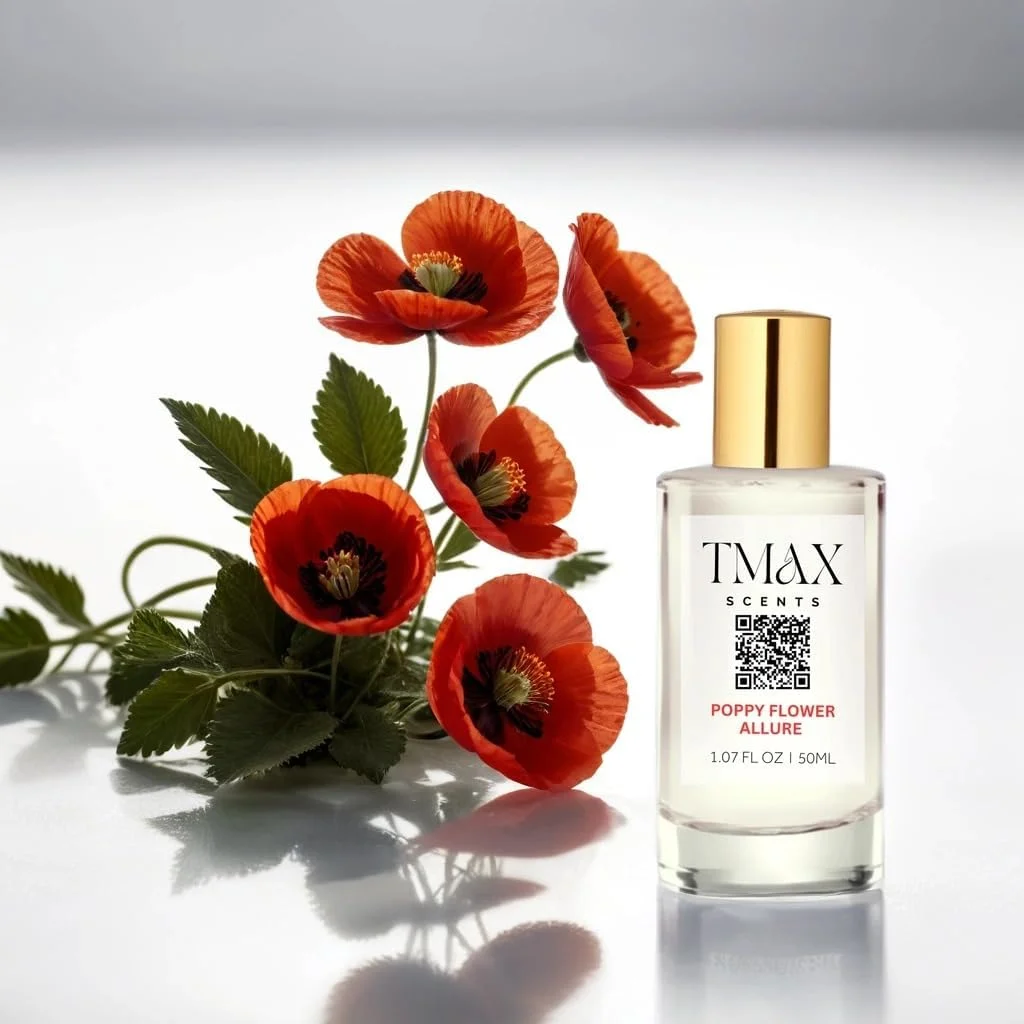 عطر زنانه تی مکس سنتز مدل Poppy Flower Allure حجم 50 میلی لیتر - رایحه ای ظریف، ماندگار، مشک دار، شیرین و گلی عطر زنانه تی مکس سنتز مدل Poppy Flower Allure حجم 50 میلی لیتر - رایحه ای ظریف، ماندگار، مشک دار، شیرین و گلی
