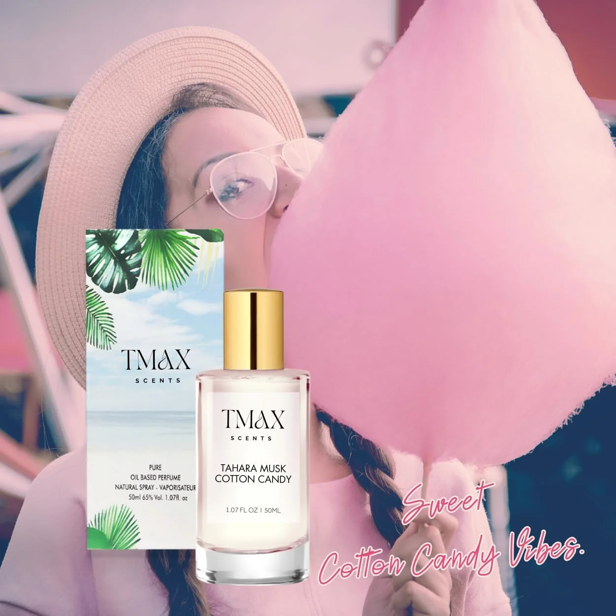 اسپری عطر زنانه TMAX Scent Tahara Musk Cotton Candy – رایحه شیرین و خامهای ماندگار، 50 میلی لیتر اسپری عطر زنانه TMAX Scent Tahara Musk Cotton Candy – رایحه شیرین و خامهای ماندگار، 50 میلی لیتر