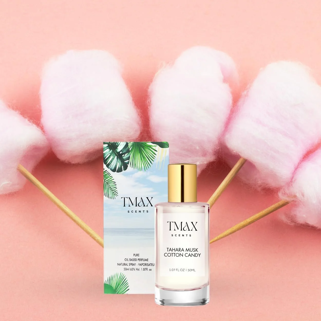 اسپری عطر زنانه TMAX Scent Tahara Musk Cotton Candy – رایحه شیرین و خامهای ماندگار، 50 میلی لیتر اسپری عطر زنانه TMAX Scent Tahara Musk Cotton Candy – رایحه شیرین و خامهای ماندگار، 50 میلی لیتر