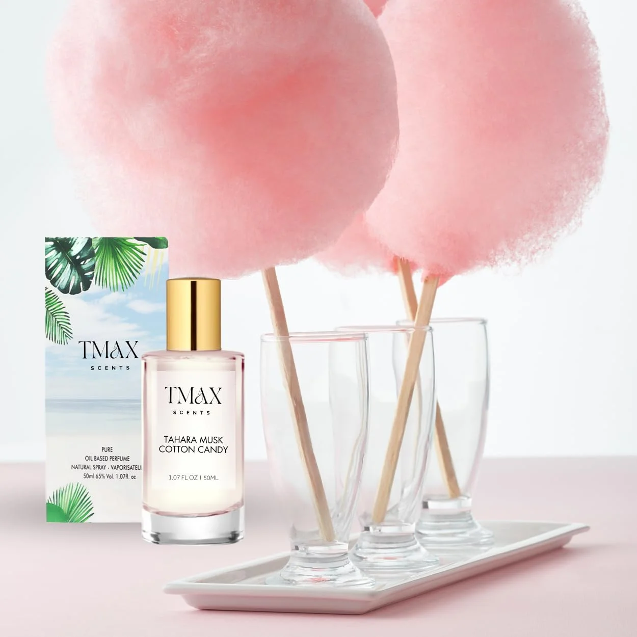 اسپری عطر زنانه TMAX Scent Tahara Musk Cotton Candy – رایحه شیرین و خامهای ماندگار، 50 میلی لیتر اسپری عطر زنانه TMAX Scent Tahara Musk Cotton Candy – رایحه شیرین و خامهای ماندگار، 50 میلی لیتر