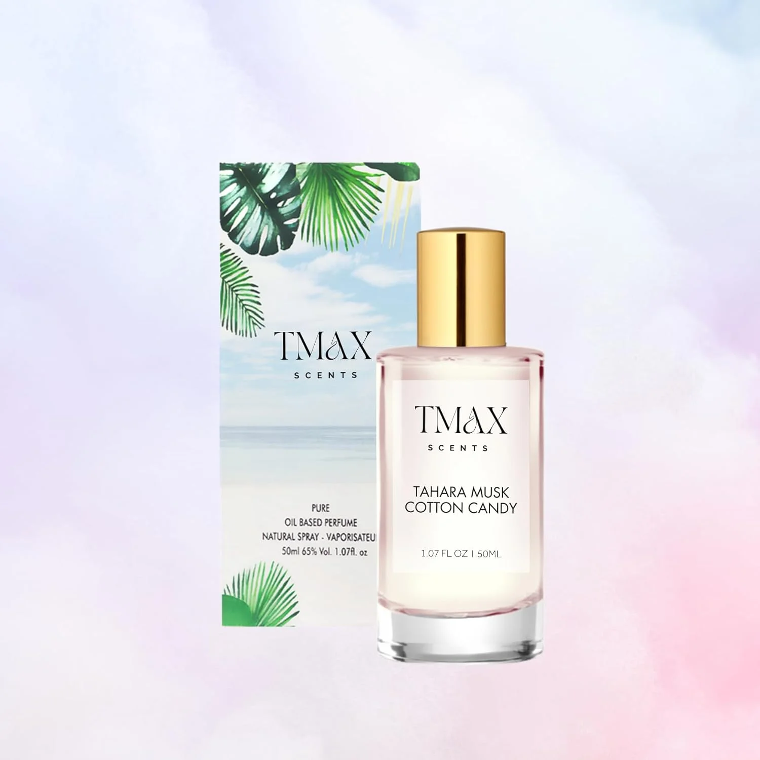 اسپری عطر زنانه TMAX Scent Tahara Musk Cotton Candy – رایحه شیرین و خامهای ماندگار، 50 میلی لیتر اسپری عطر زنانه TMAX Scent Tahara Musk Cotton Candy – رایحه شیرین و خامهای ماندگار، 50 میلی لیتر