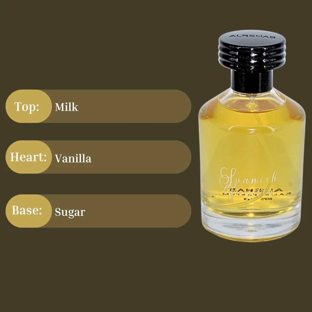 ادو پرفیوم زنانه Spanish Vanilla حجم 100 میلی لیتر (3.4 OZ) با ماندگاری طولانی، عطرهای عربی زنانه، رایحه لوکس، ملایم و شیرین با نت های وانیل - عطر زنانه شیک برای تمام مناسبت ها ادو پرفیوم زنانه Spanish Vanilla حجم 100 میلی لیتر (3.4 OZ) با ماندگاری طولانی، عطرهای عربی زنانه، رایحه لوکس، ملایم و شیرین با نت های وانیل - عطر زنانه شیک برای تمام مناسبت ها