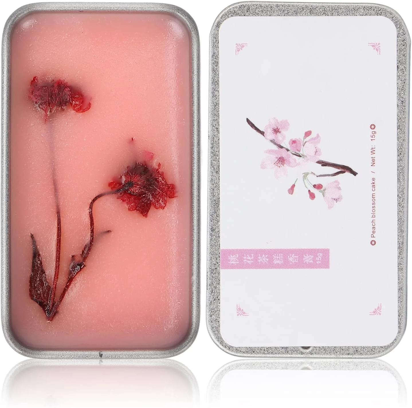 عطر جامد 15 گرمی مسافرتی بالم عطر شکوفه هلو چای سفید بالم جامد برای هدیه زنانه