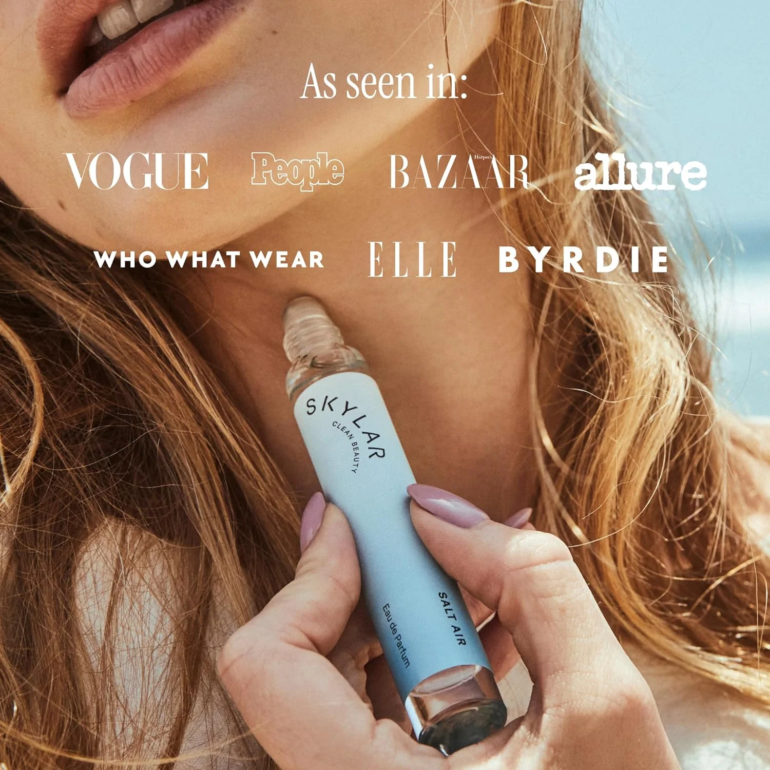 ادکلن Skylar Salt Air Eau de Parfum - عطر ضد حساسیت و پاکیزه برای زنان و مردان، وگان و ایمن برای پوست های حساس - عطر تازه با رایحه های چوب خیس، نمک دریا و جلبک دریایی - 10 میلی لیتر / 0.33 Fl oz