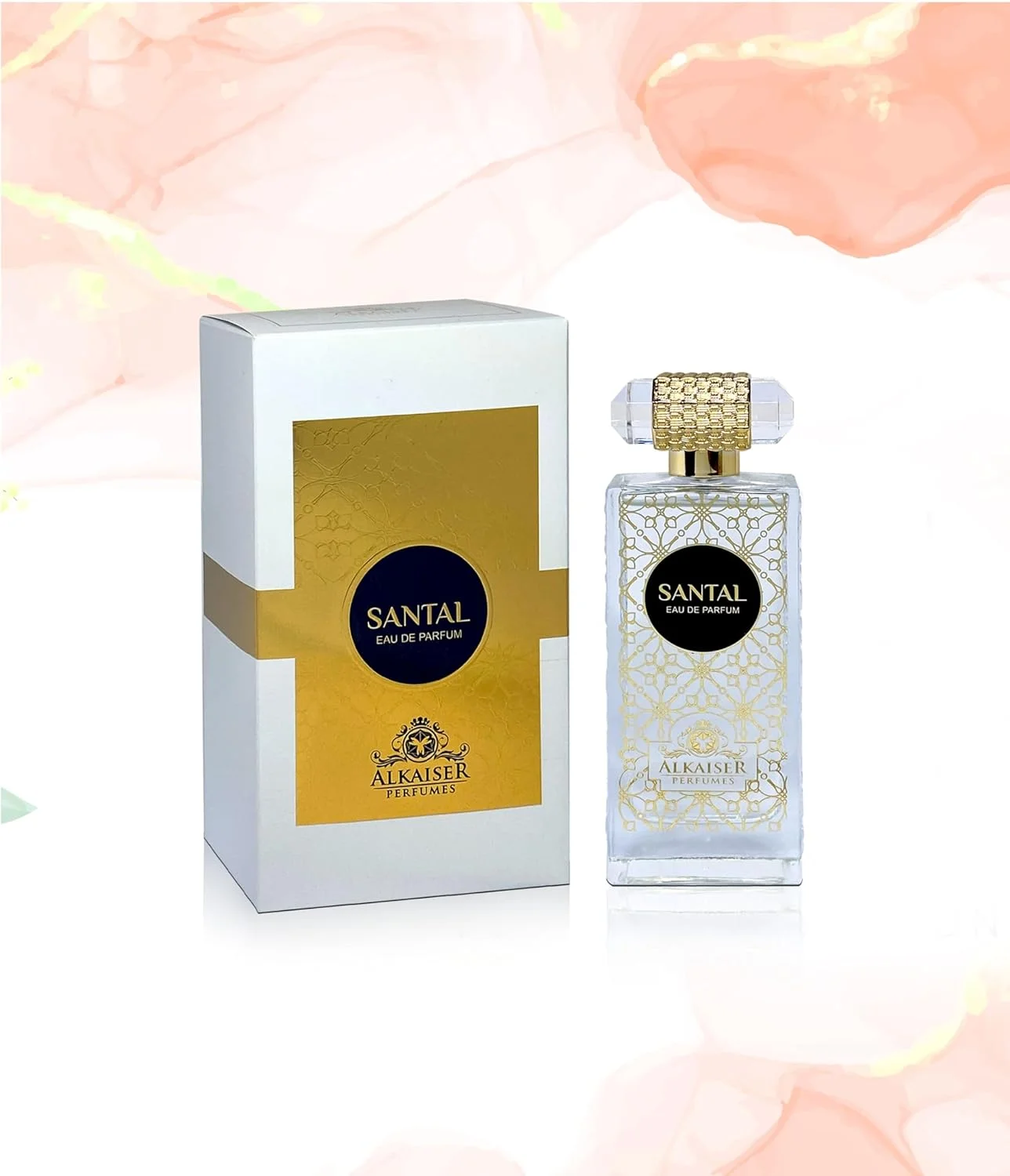 ادو پرفیوم سانتال 100 میلی لیتر از عطرهای ALKAISER - عطر لوکس ماندگار برای مردان و زنان - عطر یونیسکس با رایحه های چوبی و مشک - رایحه ظریف اعتماد به نفس - طراحی شیشه آماده هدیه