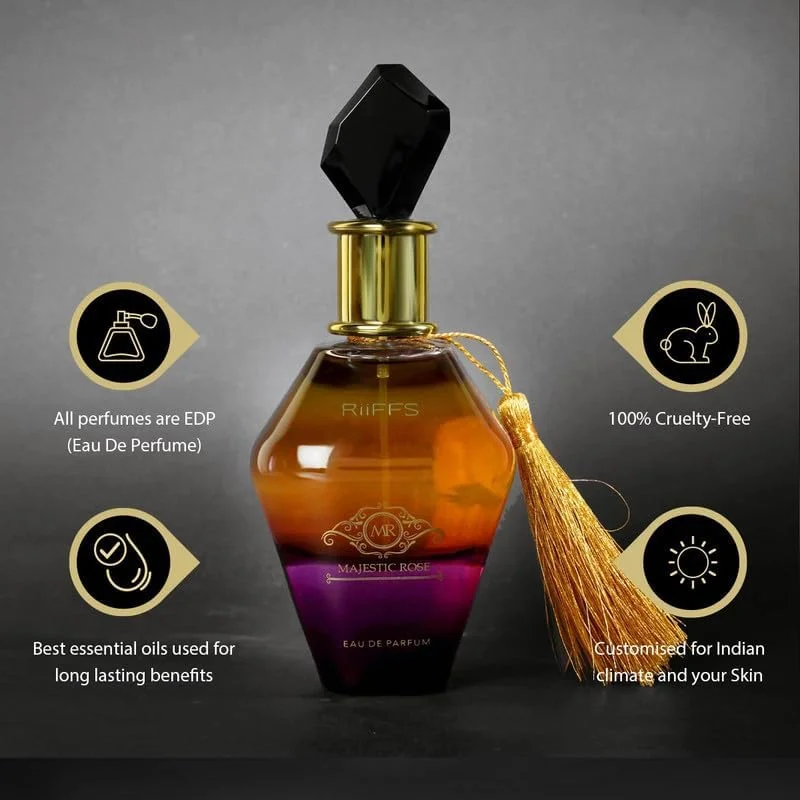 عطر زنانه مجستیک رز ریفز | ادو پرفیوم ماندگار | رایحه ممتاز فوق العاده ماندگار | عطر مناسب برای استفاده روزانه، 100 میلی لیتر