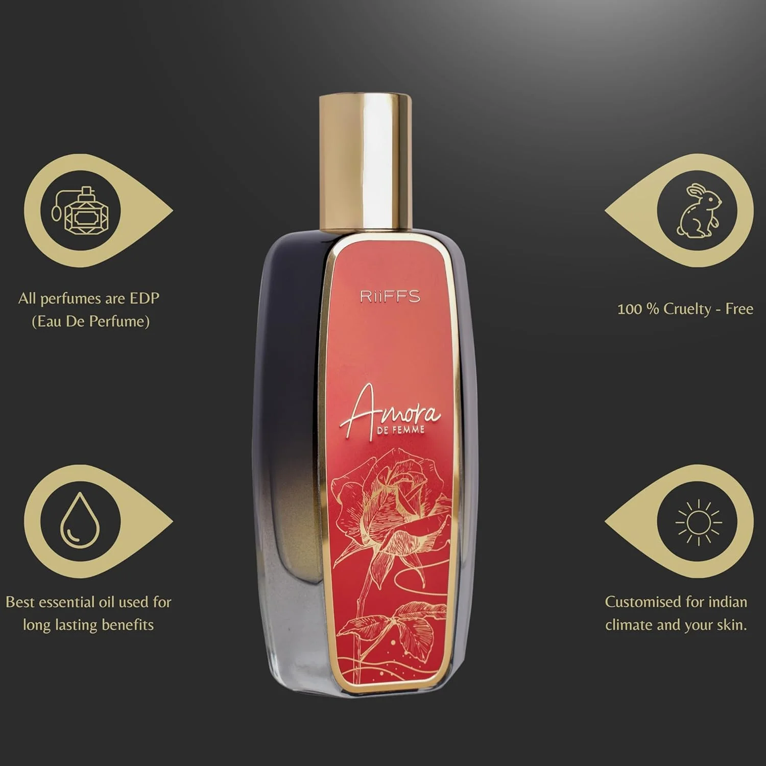 عطر زنانه ریفز آمورا | ادو پرفیوم ماندگار | عطر هدیه ایده آل برای عزیزان، 100 میلی لیتر