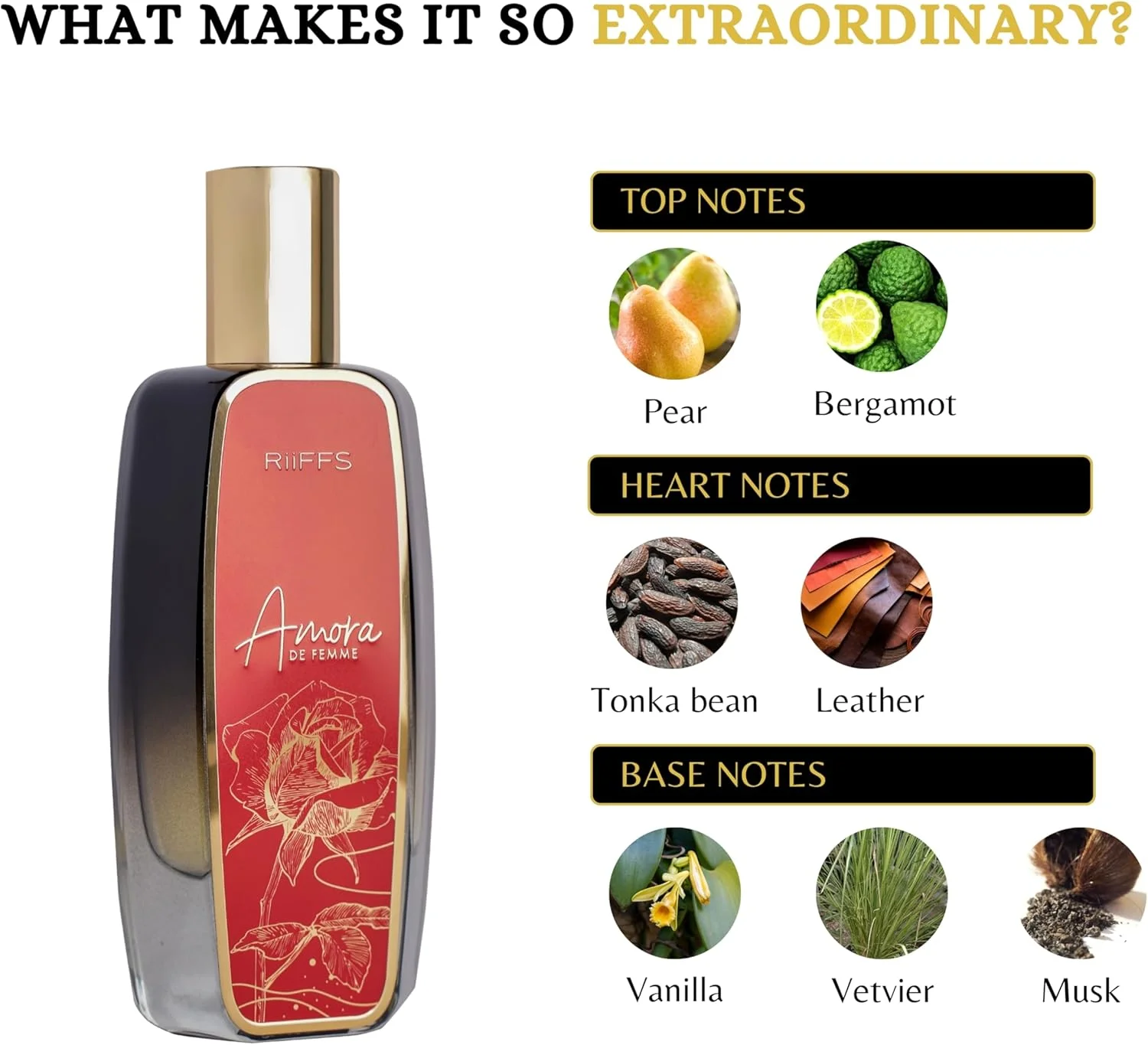 عطر زنانه ریفز آمورا | ادو پرفیوم ماندگار | عطر هدیه ایده آل برای عزیزان، 100 میلی لیتر