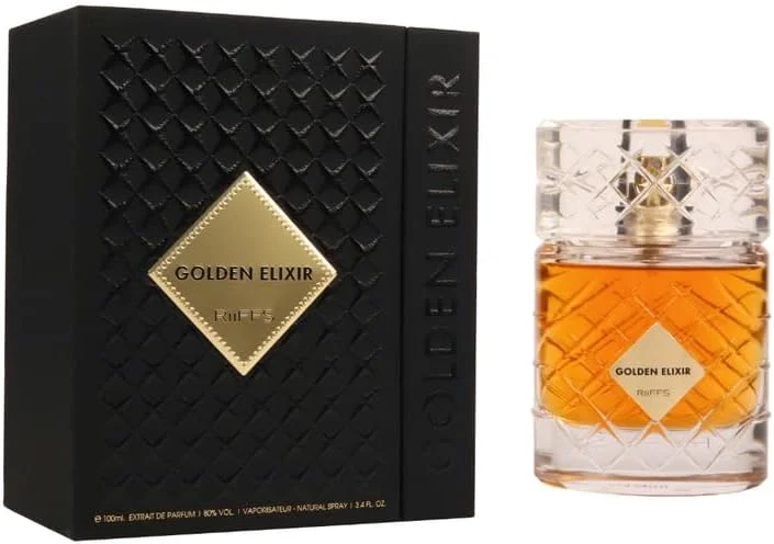 عطر مردانه و زنانه RiiFFS Golden Elixir | ادو پرفیوم ماندگار | رایحه جسورانه و پیچیده - 100 میلی لیتر