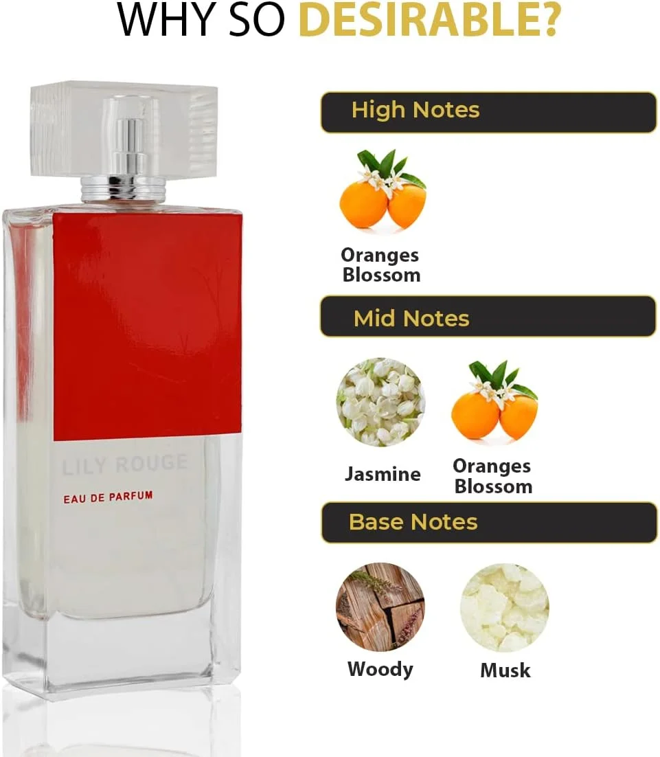 عطر ادو پرفیوم زنانه ریحانه Lily Rouge حجم 100 میلی لیتر عطر ادو پرفیوم زنانه ریحانه Lily Rouge حجم 100 میلی لیتر