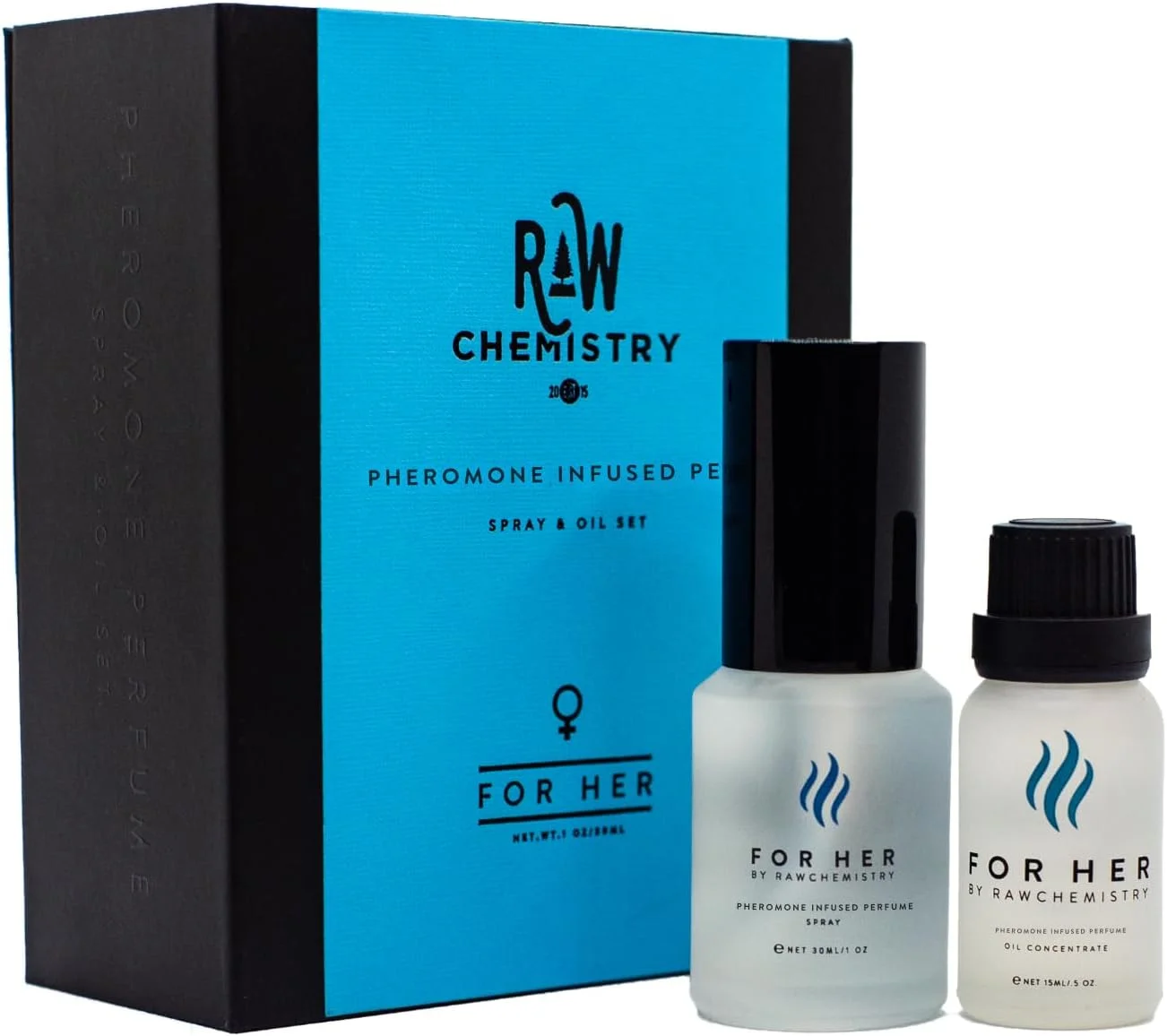 ست هدیه عطر فرمونی زنانه RawChemistry For Her - Elegance، فرمول فرمونی فوق العاده قوی 1 اونس مایع