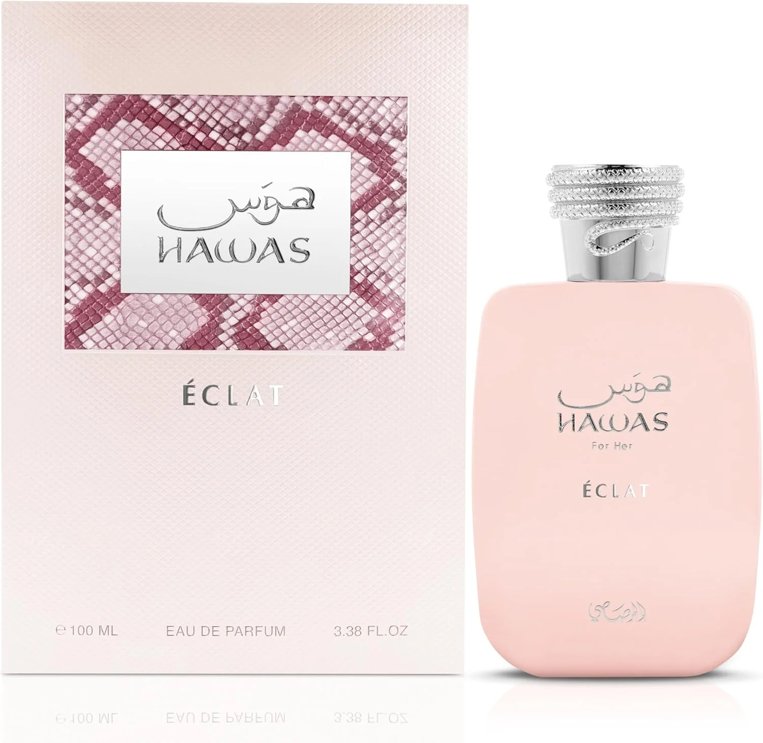 ادکلن زنانه رصاصی حواس اکلت ادو پرفیوم 100 میلی لیتر، عطر عربی لوکس ماندگار، با رایحه های شیرین سیب سرخ، یاس، نعناع هندی، مناسب برای شب های عاشقانه، هدیه برای او