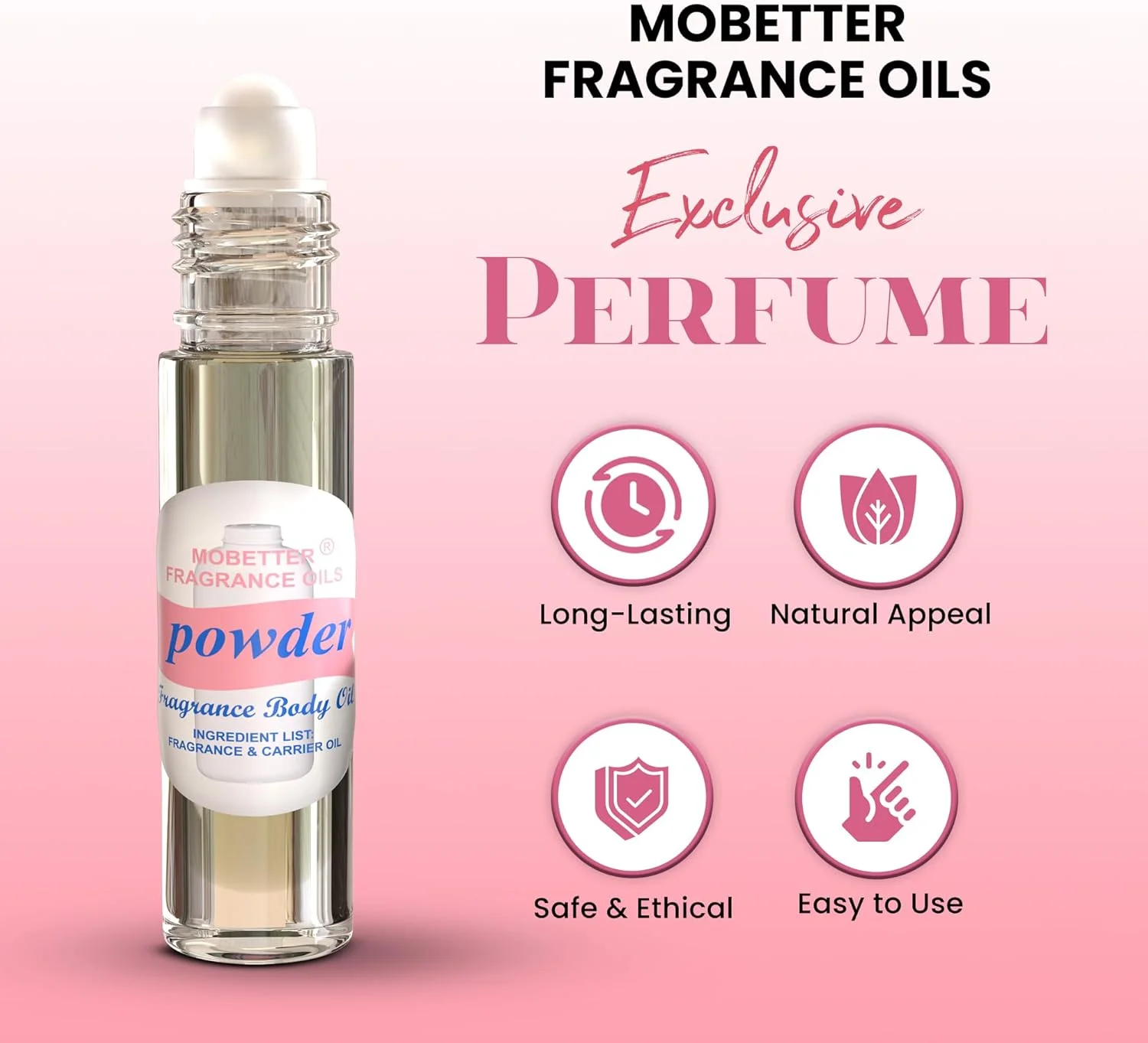 روغن بدن عطر پودری با رایحه طراوت унисекс از Mobetter Fragrance Oils روغن بدن عطر پودری با رایحه طراوت унисекс از Mobetter Fragrance Oils