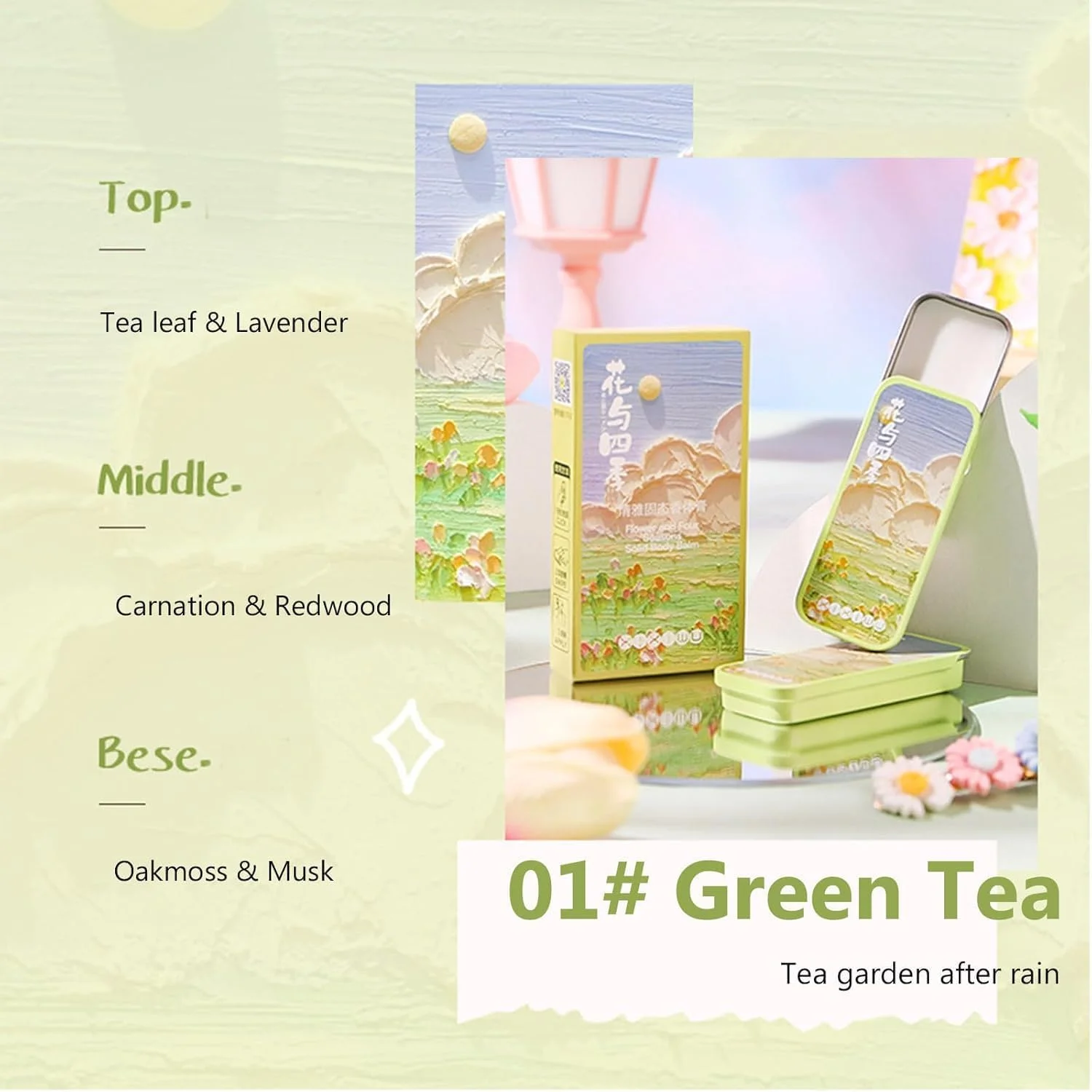بالم عطر جامد زنانه، بسته 3 عددی عطر جیبی با رایحه طبیعی، مناسب سفر و استفاده آسان، ست بالم معطر با ماندگاری طولانی برای استفاده در حال حرکت و طراوت سریع